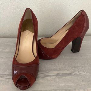 Rare Red Cole Haan Open Toed Pumps from NikeAir Collection